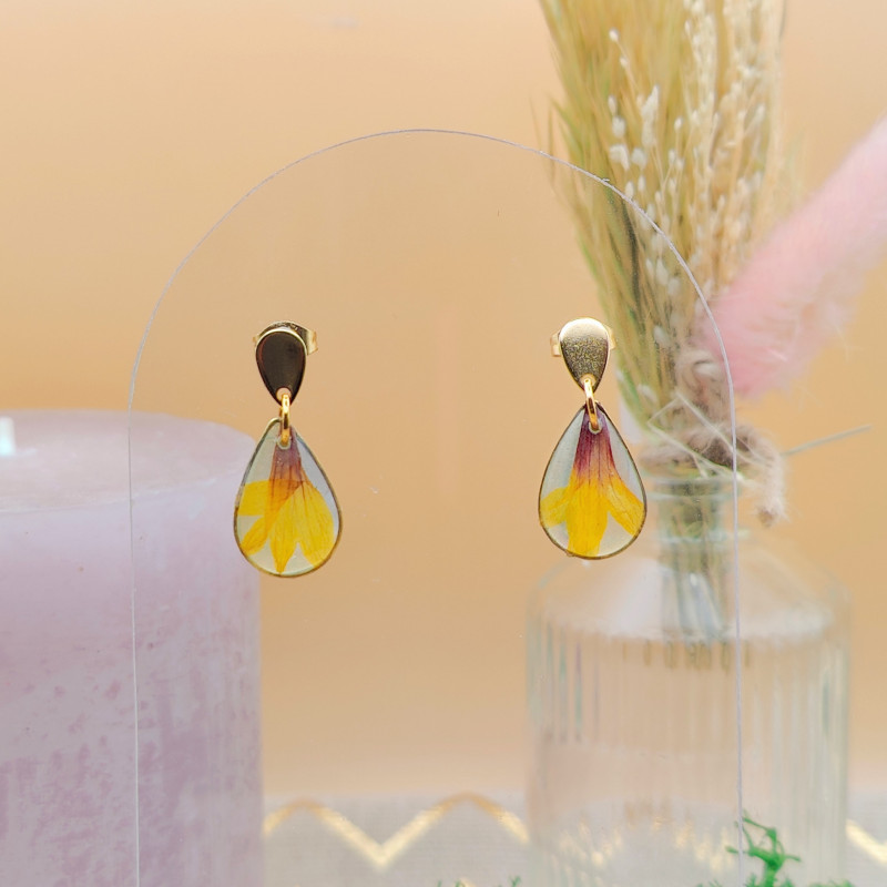 Boucles d'oreilles fleur mystère - Nirisaya