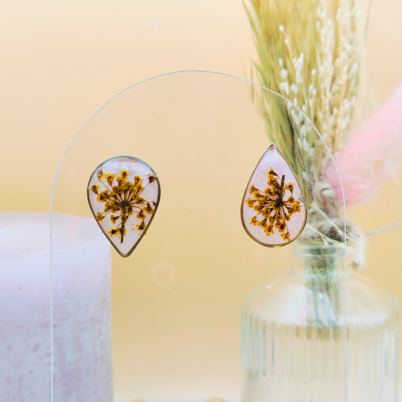 Boucles d’oreilles fleur de férule – Nirisaya