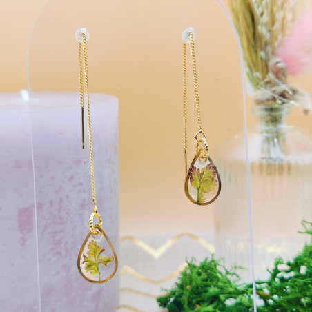 Boucles d’oreilles feuille – Nirisaya