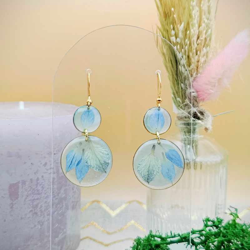 Boucles d’oreilles fleur de nigelle – Nirisaya