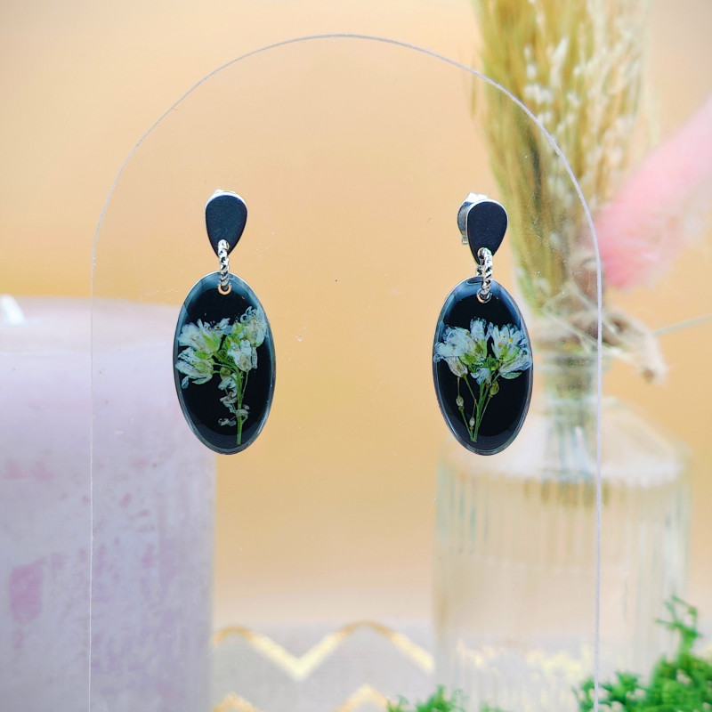 Boucles d’oreilles fleur de Bourse à Pasteur– Nirisaya