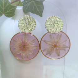 Boucles d’oreilles fleur de Nigelle – Nirisaya