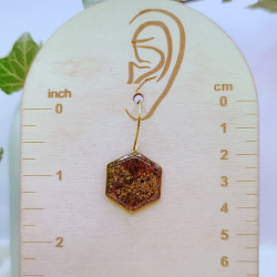 Boucles d’oreilles fleur de Gaillet Gratteron Ebèn et Padouk - Nirisay