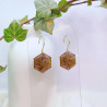Boucles d’oreilles fleur de Gaillet Gratteron Ebèn et Padouk - Nirisay