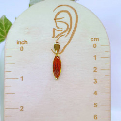 Boucles d’oreilles fleur de Roseau  et Padouk – Nirisaya