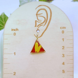 Boucles d’oreilles asymétrique fleur d'échinacée - Nirisaya