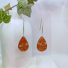 Boucles d’oreilles fleur de Gypsophile et Padouk – Nirisaya