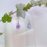 Boucles d’oreilles fleur de Gypsophile et Bleuet – Nirisaya