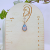 Boucles d’oreilles fleur de Gypsophile et Bleuet – Nirisaya