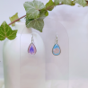 Boucles d’oreilles fleur de Gypsophile et Bleuet – Nirisaya