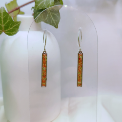 Boucles d’oreilles fleur de Gypsophile et Padouk - Nirisaya