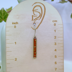 Boucles d’oreilles fleur de Gypsophile et Padouk - Nirisaya