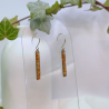 Boucles d’oreilles fleur de Gypsophile et Padouk - Nirisaya