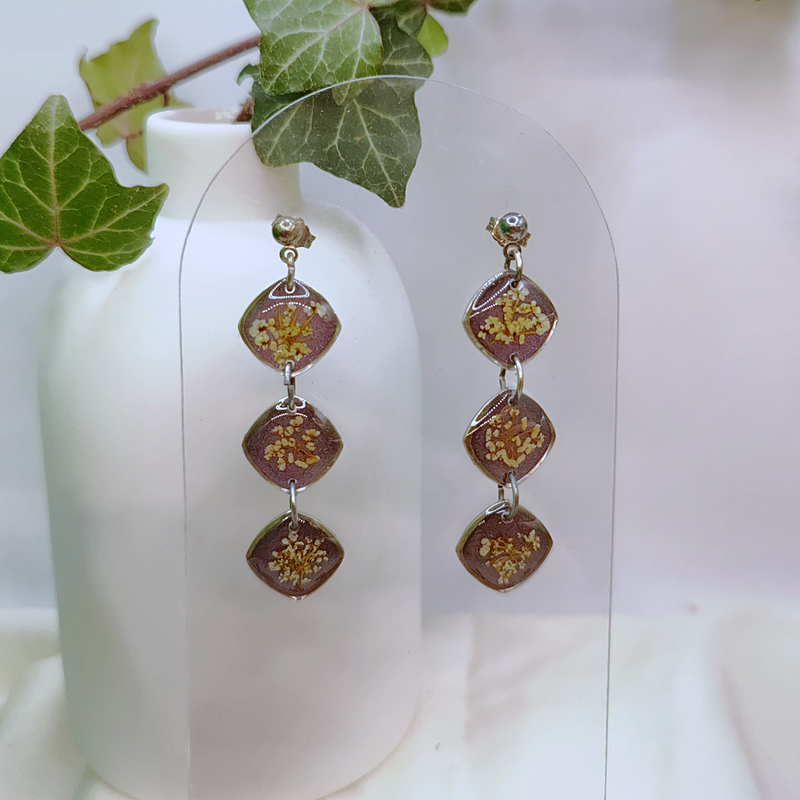 Boucles d’oreilles fleur de Carotte – Nirisaya