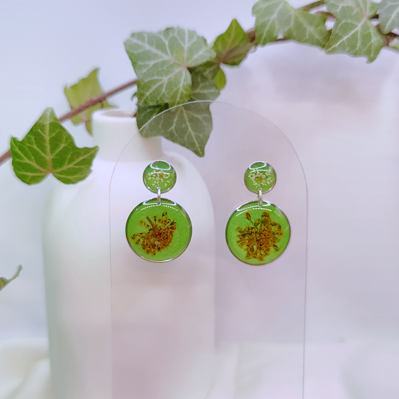 Boucles d’oreilles fleur de Carotte et Panais - Nirisaya