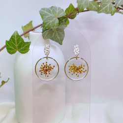 Boucles d’oreilles fleur de Panais – Nirisaya
