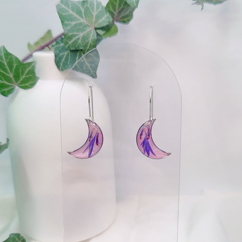 Boucles d’oreilles fleur de Bleuet – Nirisaya