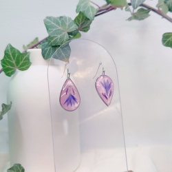 Boucles d’oreilles fleur de Bleuet – Nirisaya