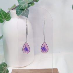 Boucles d’oreilles fleur de Bleuet – Nirisaya