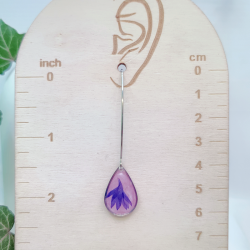 Boucles d’oreilles fleur de Bleuet – Nirisaya