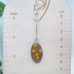 Boucles d’oreilles fleur de Mimosa – Nirisaya