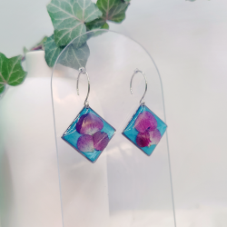 Boucles d’oreilles fleur d'Hortensia - Nirisaya