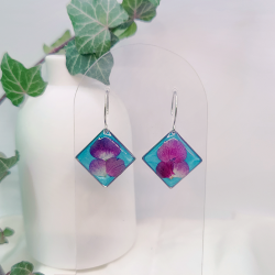 Boucles d’oreilles fleur d'Hortensia - Nirisaya
