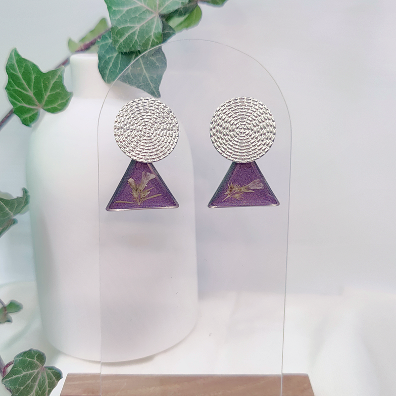 Boucles d’oreilles fleur de Bourse à Pasteur– Nirisaya