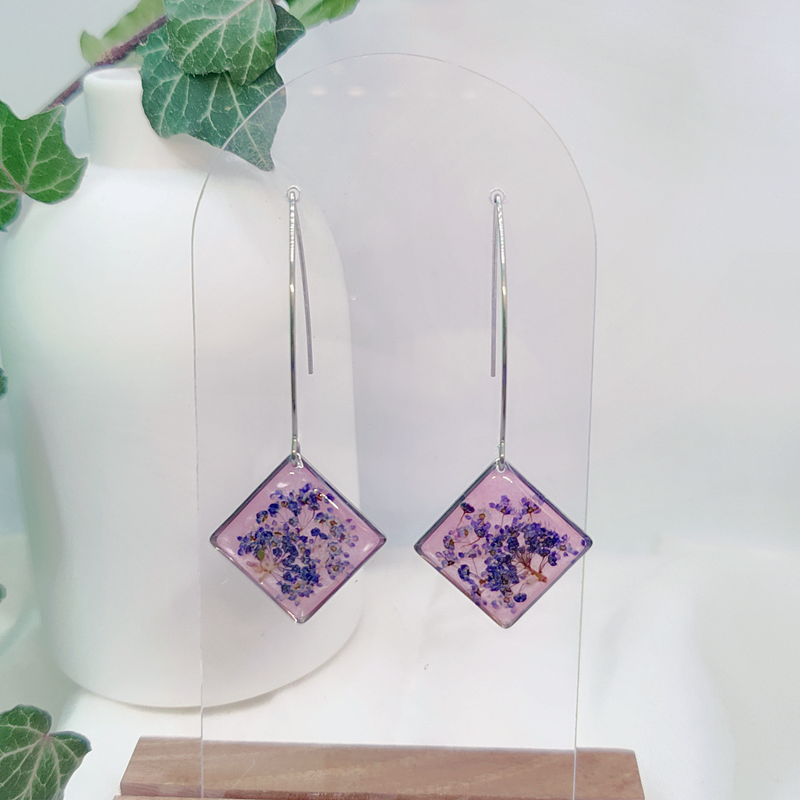 Boucles d’oreilles fleur de Céanothe - Nirisaya