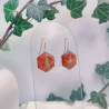 Boucles d’oreilles feuilles et Padouk - Nirisaya