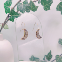 Boucles d’oreilles fleur de Cerfeuil et Pouzzolane - Nirisaya