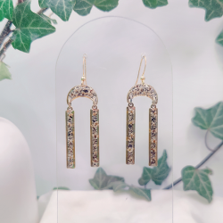 Boucles d’oreilles fleur de Cerfeuil et Pouzzolane - Nirisaya