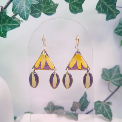 Boucles d’oreilles fleur de Echinacée – Nirisaya