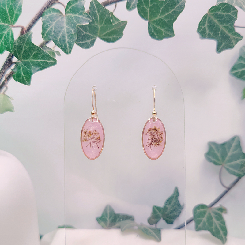 Boucles d’oreilles fleur de Gaillet Gratteron – Nirisaya