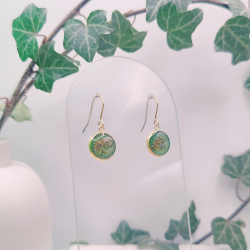 Boucles d’oreilles fleur de Gaillet Gratteron – Nirisaya