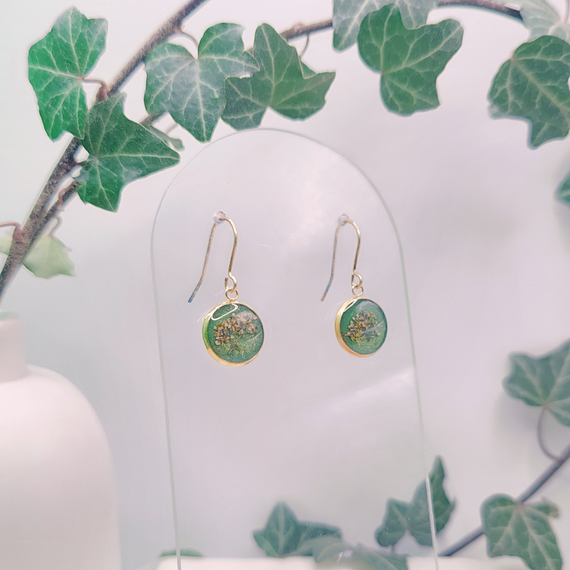 Boucles d’oreilles fleur de Gaillet Gratteron – Nirisaya