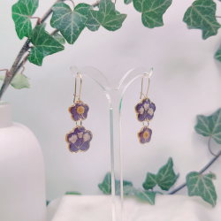 Boucles d’oreilles fleur de Gypsophile et Mimosa – Nirisaya