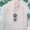Boucles d’oreilles fleur de Gypsophile et Mimosa – Nirisaya