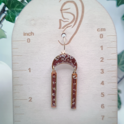 Boucles d’oreilles fleur de Carotte et Pouzzolane – Nirisaya