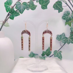 Boucles d’oreilles fleur de Carotte et Pouzzolane – Nirisaya