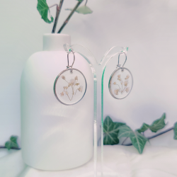 Boucles d’oreilles fleur de Gypsophile – Nirisaya