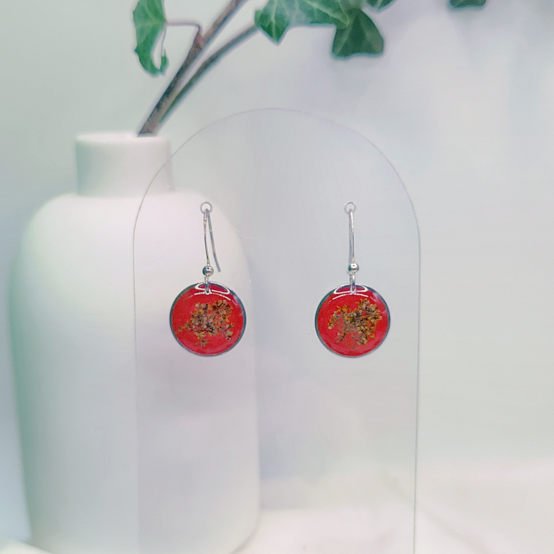 Boucles d’oreilles fleur de Gaillet Gratteron - Nirisaya