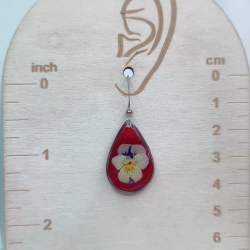 Boucles d’oreilles fleur de Pensée - Nirisaya