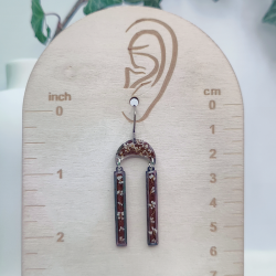 Boucles d’oreilles fleur de Carotte et Pouzzolane – Nirisaya