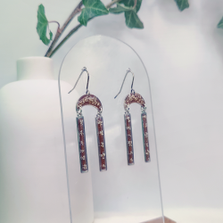 Boucles d’oreilles fleur de Carotte et Pouzzolane – Nirisaya