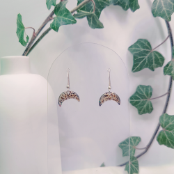 Boucles d’oreilles fleur de Cerfeuil et Pouzzolane - Nirisaya