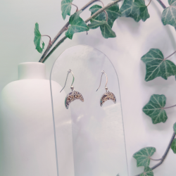 Boucles d’oreilles fleur de Cerfeuil et Pouzzolane - Nirisaya