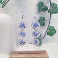 Boucles d’oreilles fleur de Bleuet – Nirisaya