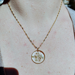 Collier fleur de Gypsophile - Nirisaya