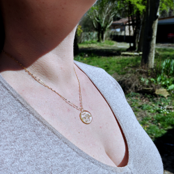 Collier fleur de Gypsophile - Nirisaya